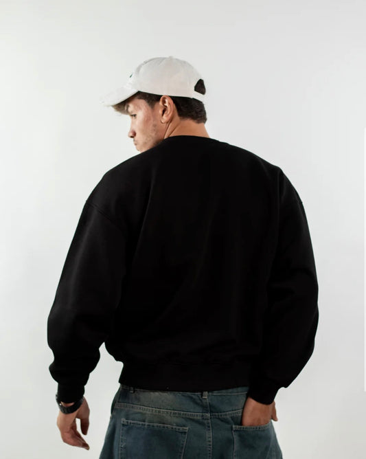 Black - Boxy Crew Nick
