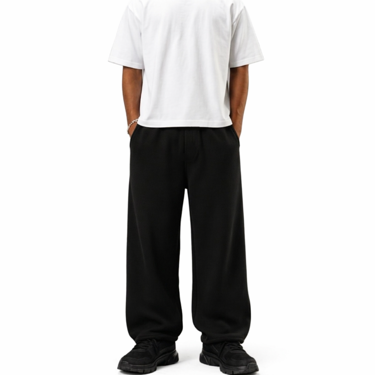 Black wide leg sweatpant