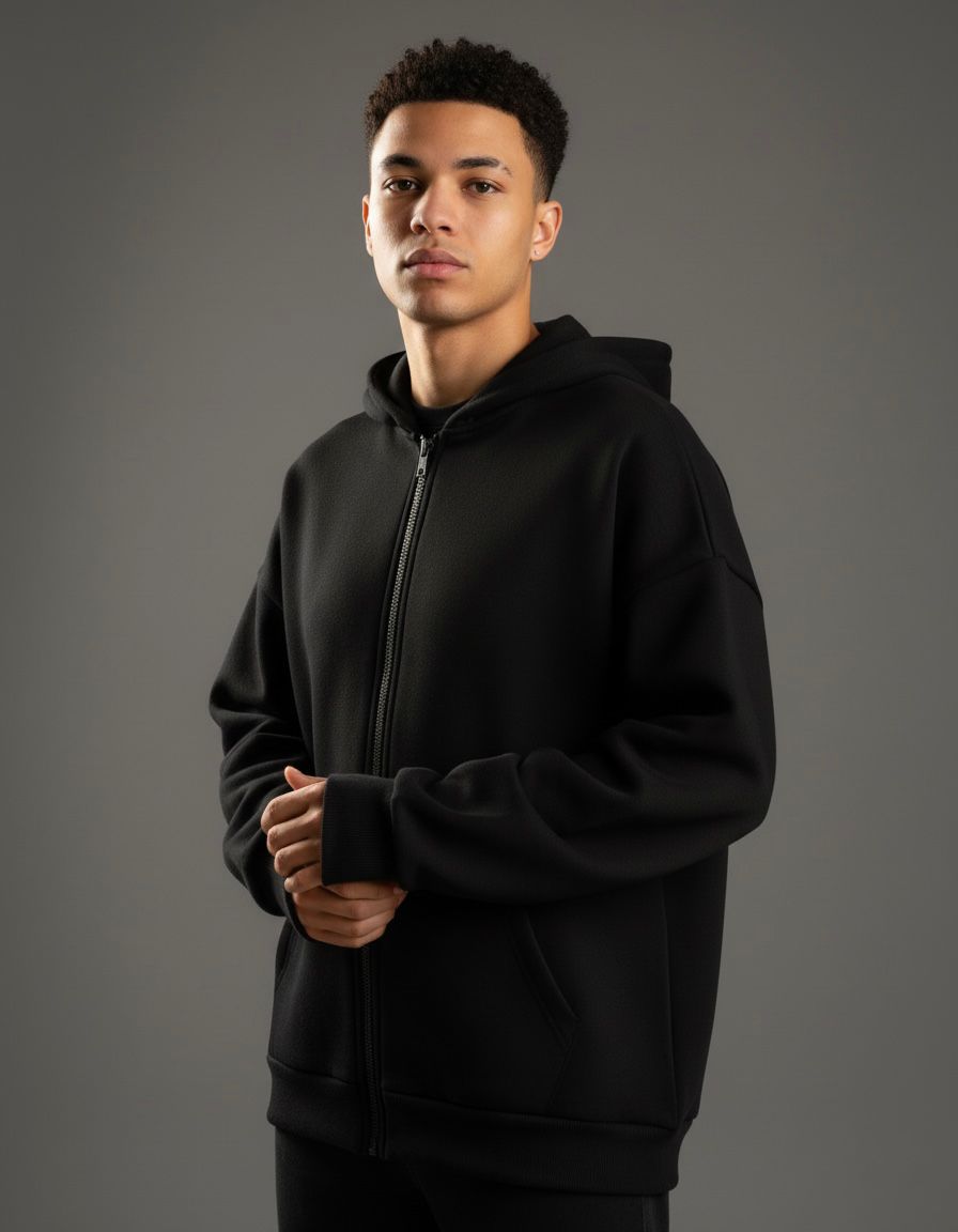 Full zipper oversized fit