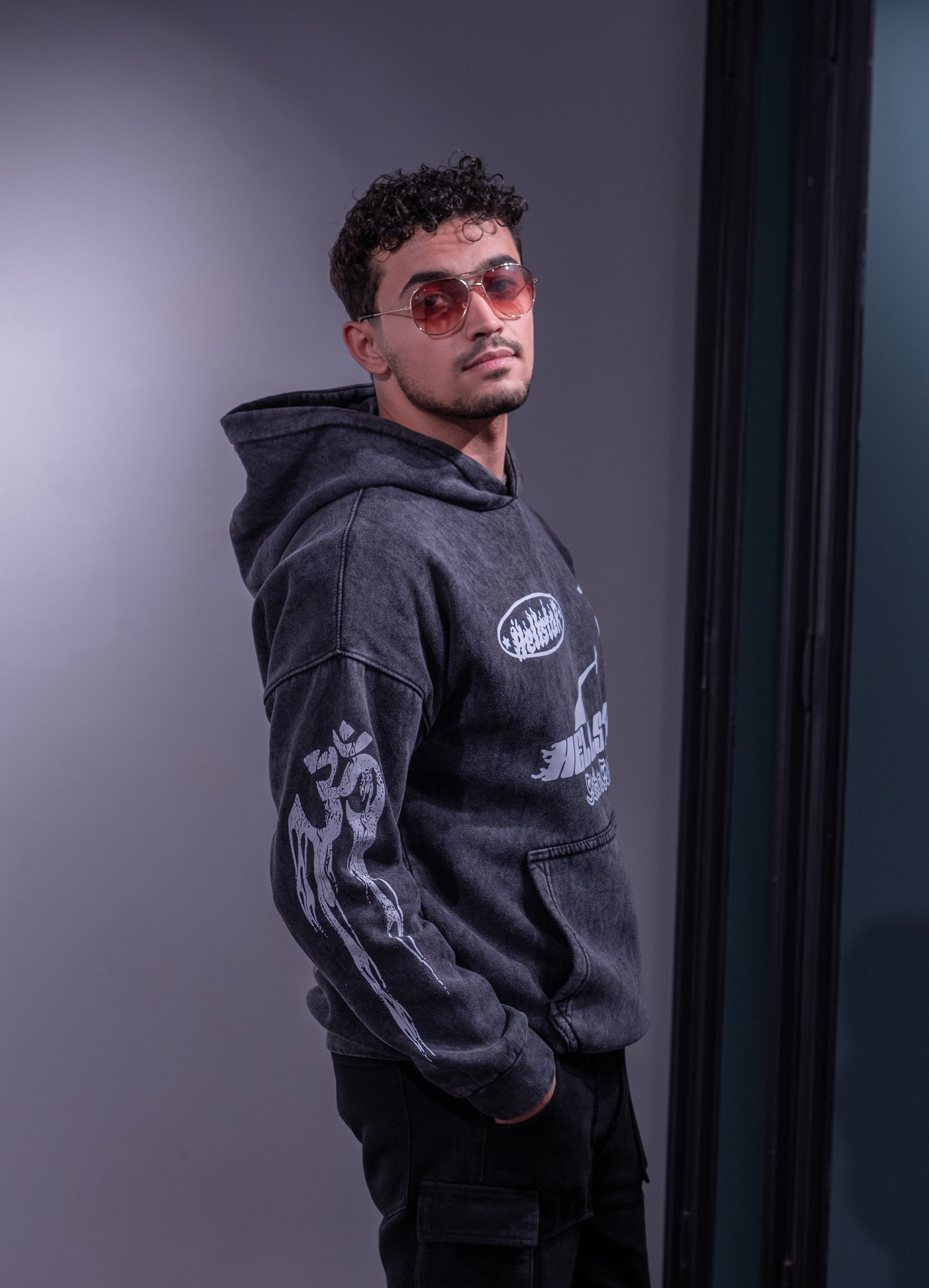 Hellstar acid hoodie oversized fit