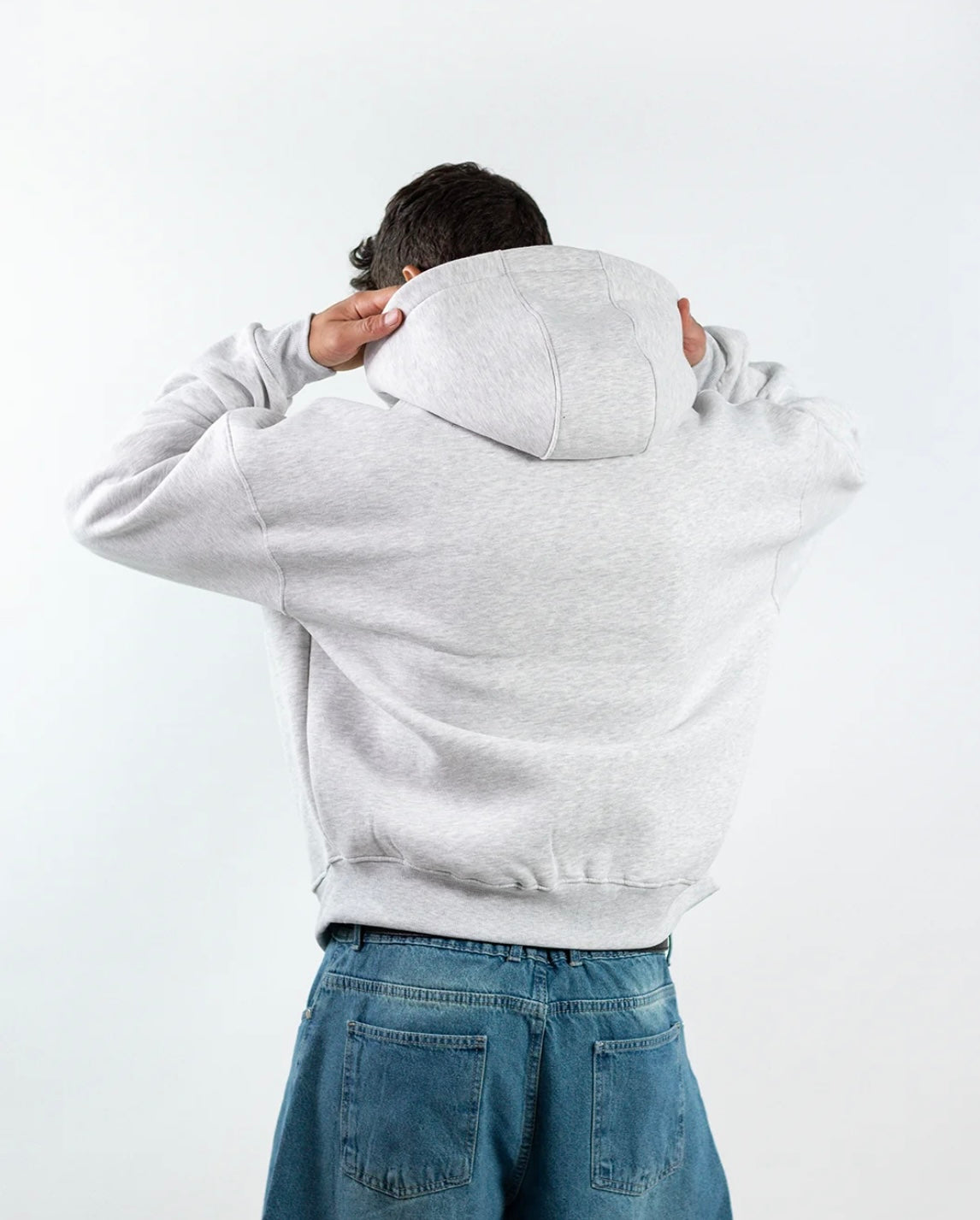 Boxy Zip Up-Gray