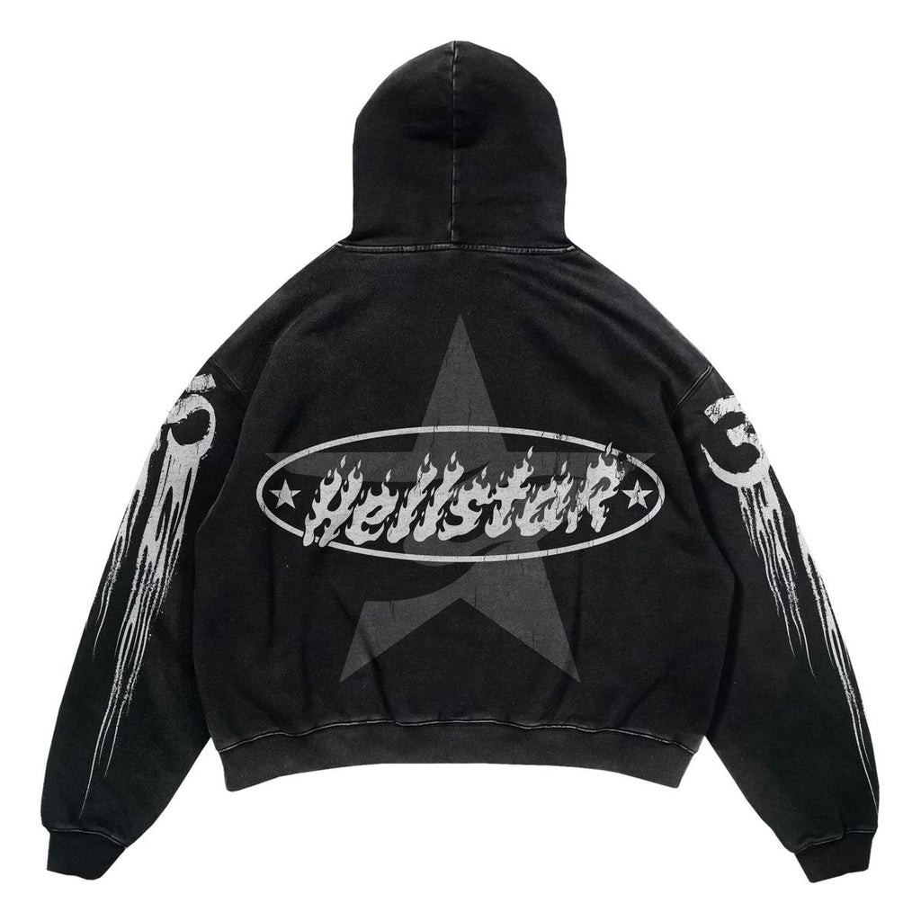 Hellstar acid hoodie oversized fit