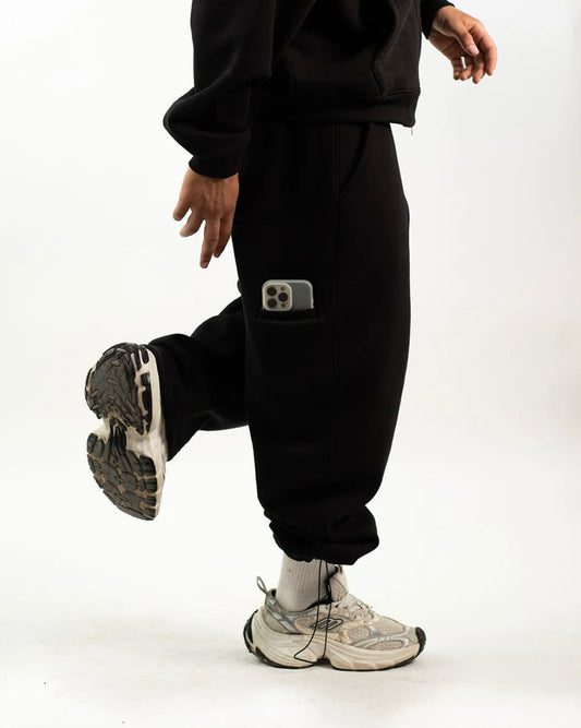 Black wide leg sweatpant