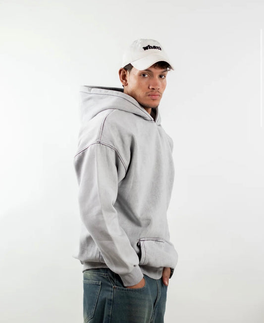 Light Gray - Washed Oversized Hoodie
