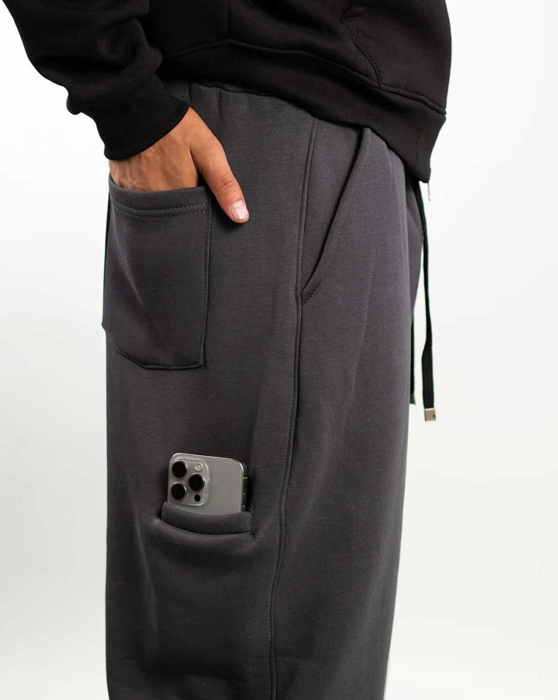 Dark Grey wide leg sweatpant