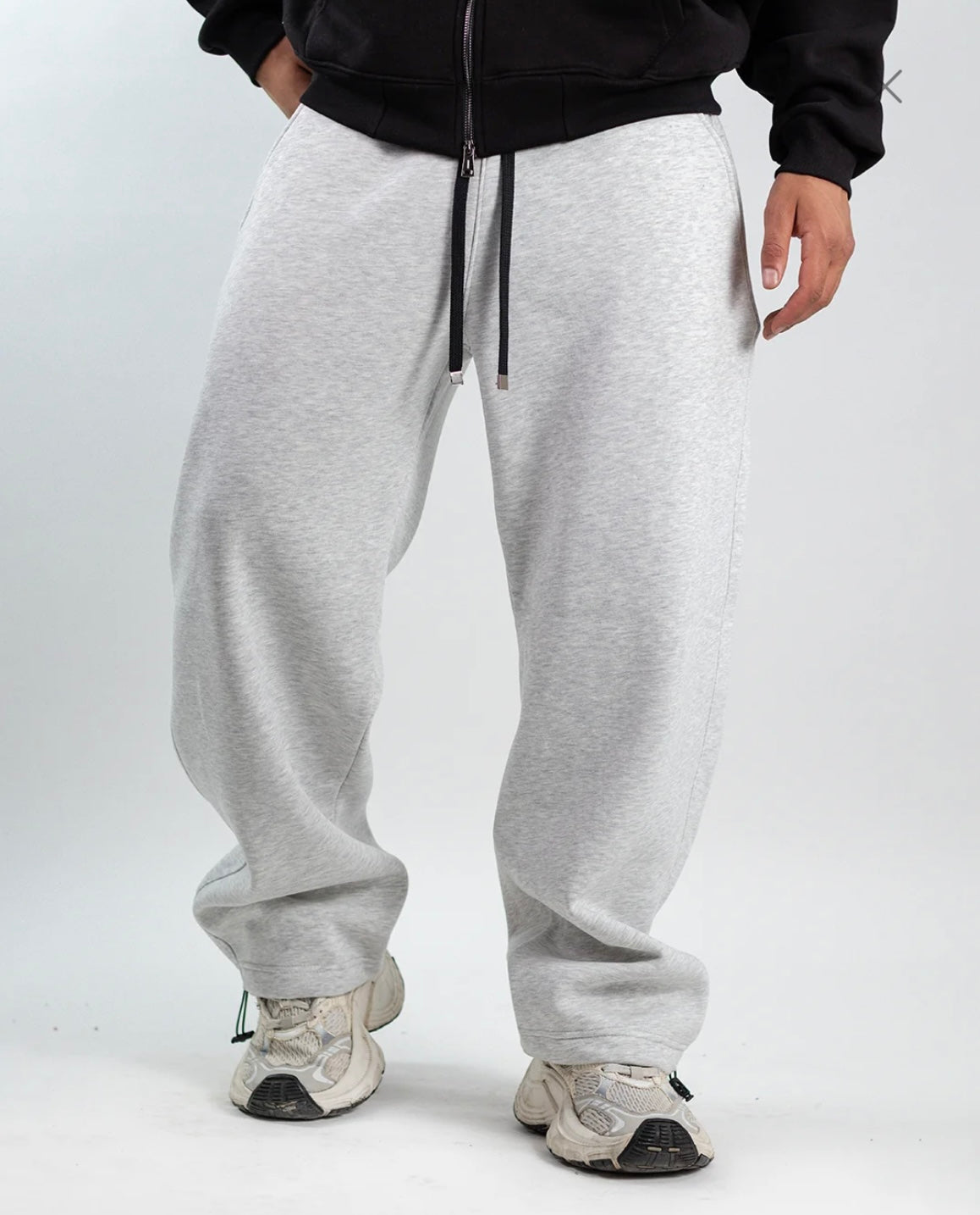 Light grey wide leg sweatpant