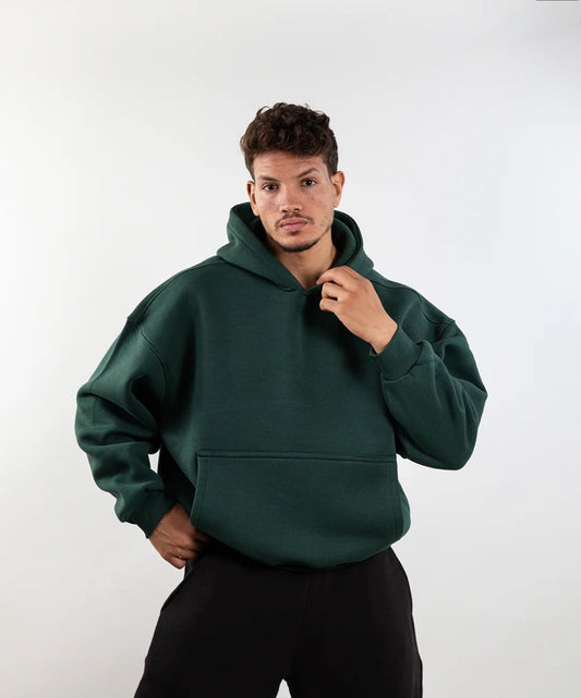 Dark Olive- Boxy Hoodie