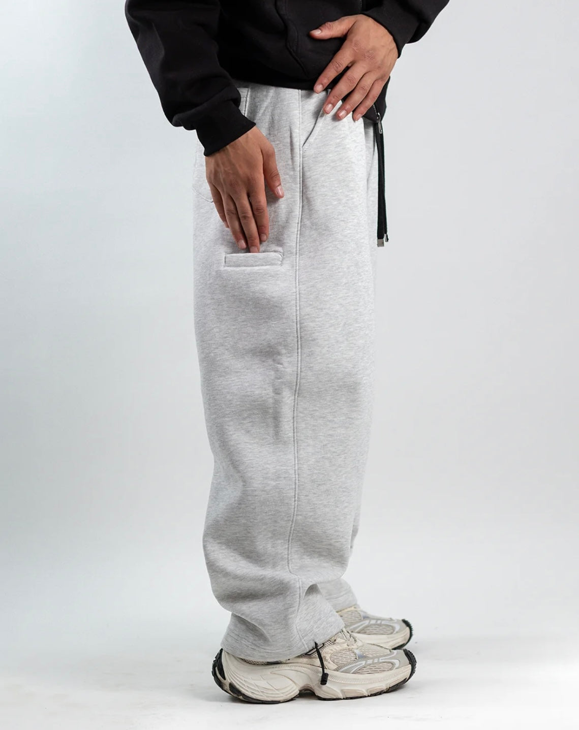 Light grey wide leg sweatpant