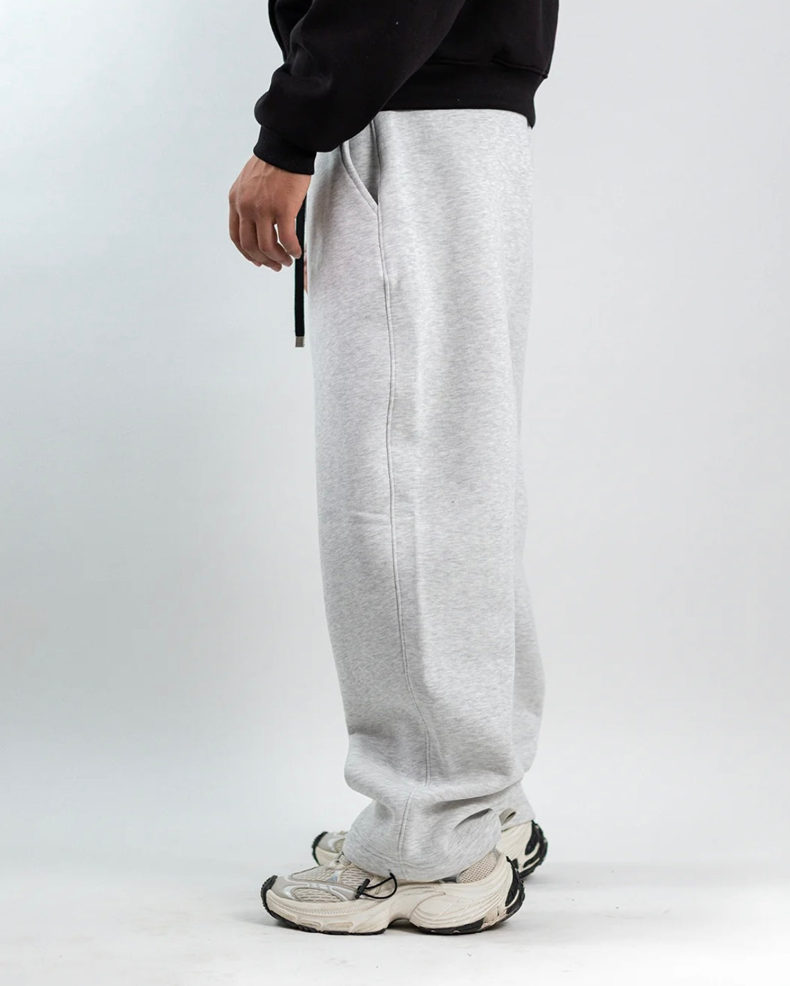 Light grey wide leg sweatpant