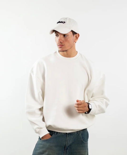 White - Boxy Crew Nick