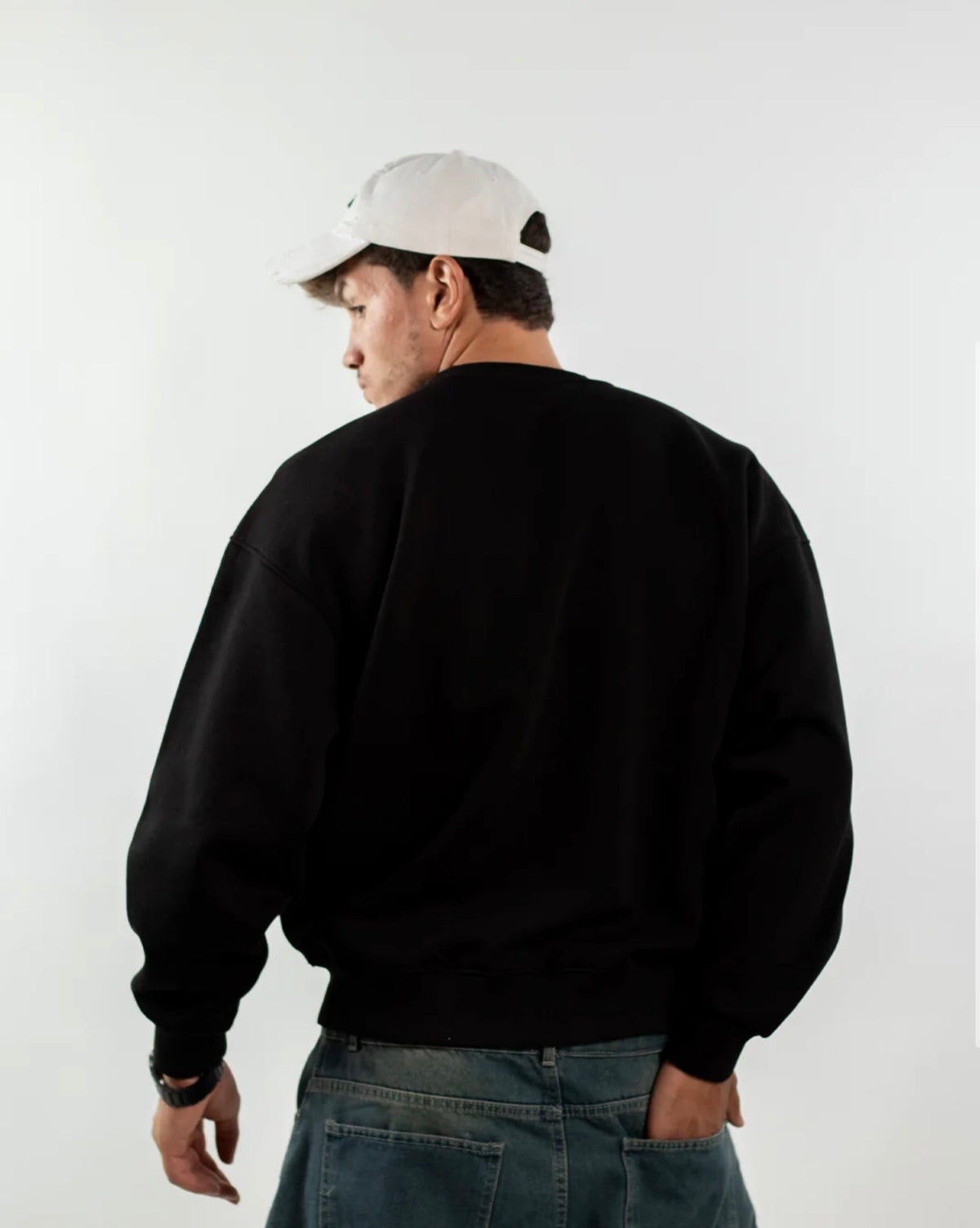 Black - Boxy Crew Nick