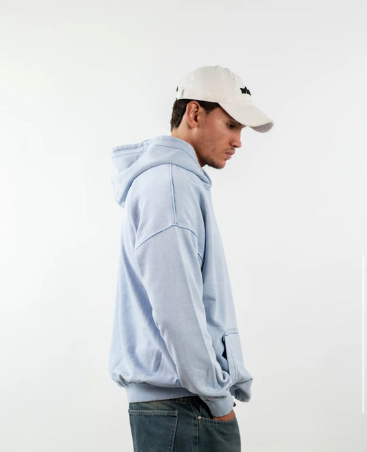 Baby Blue- Washed Oversized Hoodie