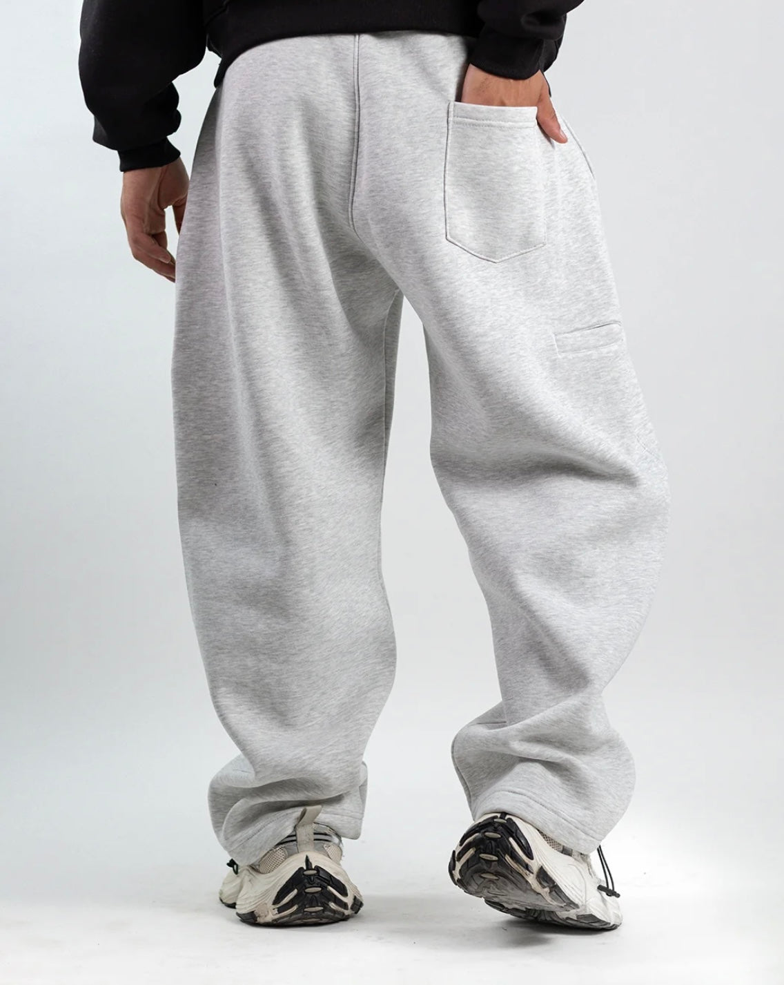 Light grey wide leg sweatpant