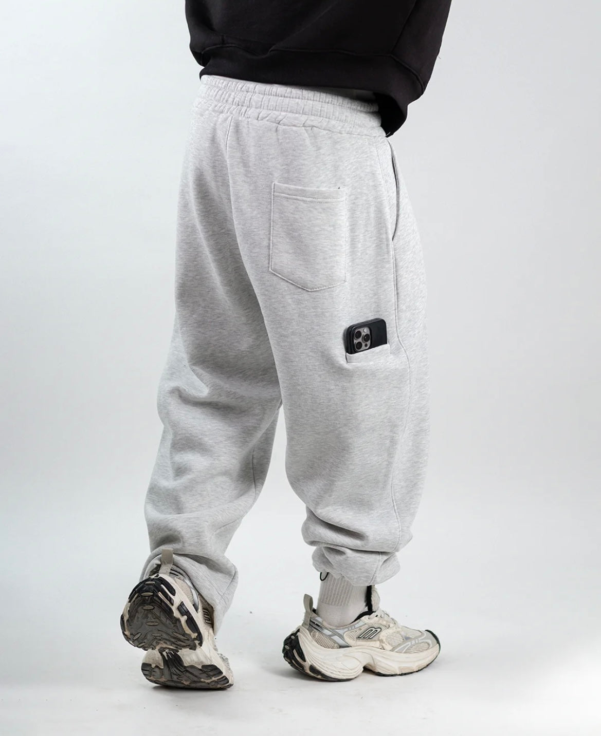 Light grey wide leg sweatpant