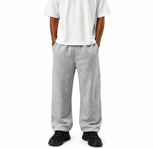 Light grey wide leg sweatpant