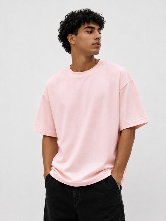 Soft Pink Boxy Fit T-Shirt