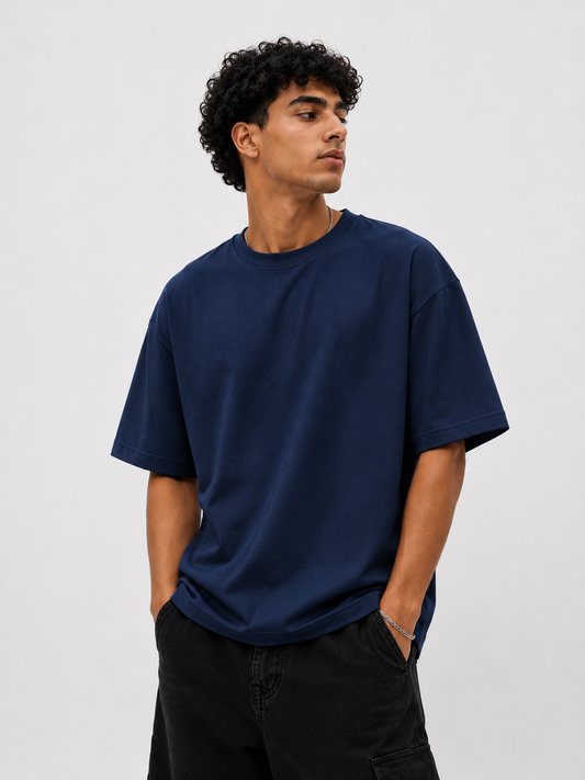 Classic Navy Boxy Fit T-Shirt
