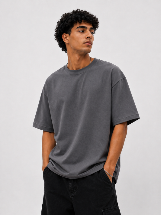 Charcoal
 Gray Boxy Fit T-Shirt