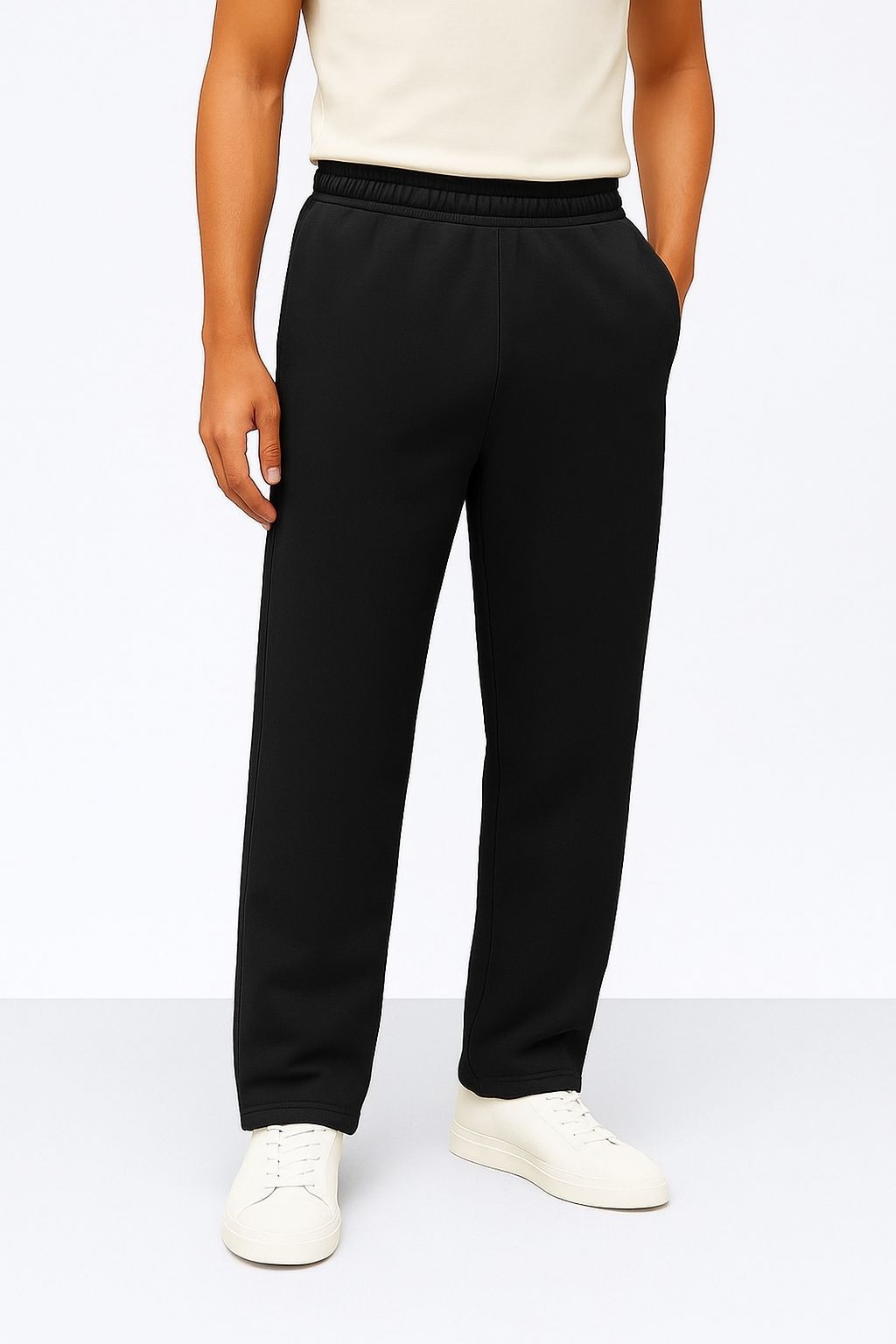 Black wide leg sweatpant