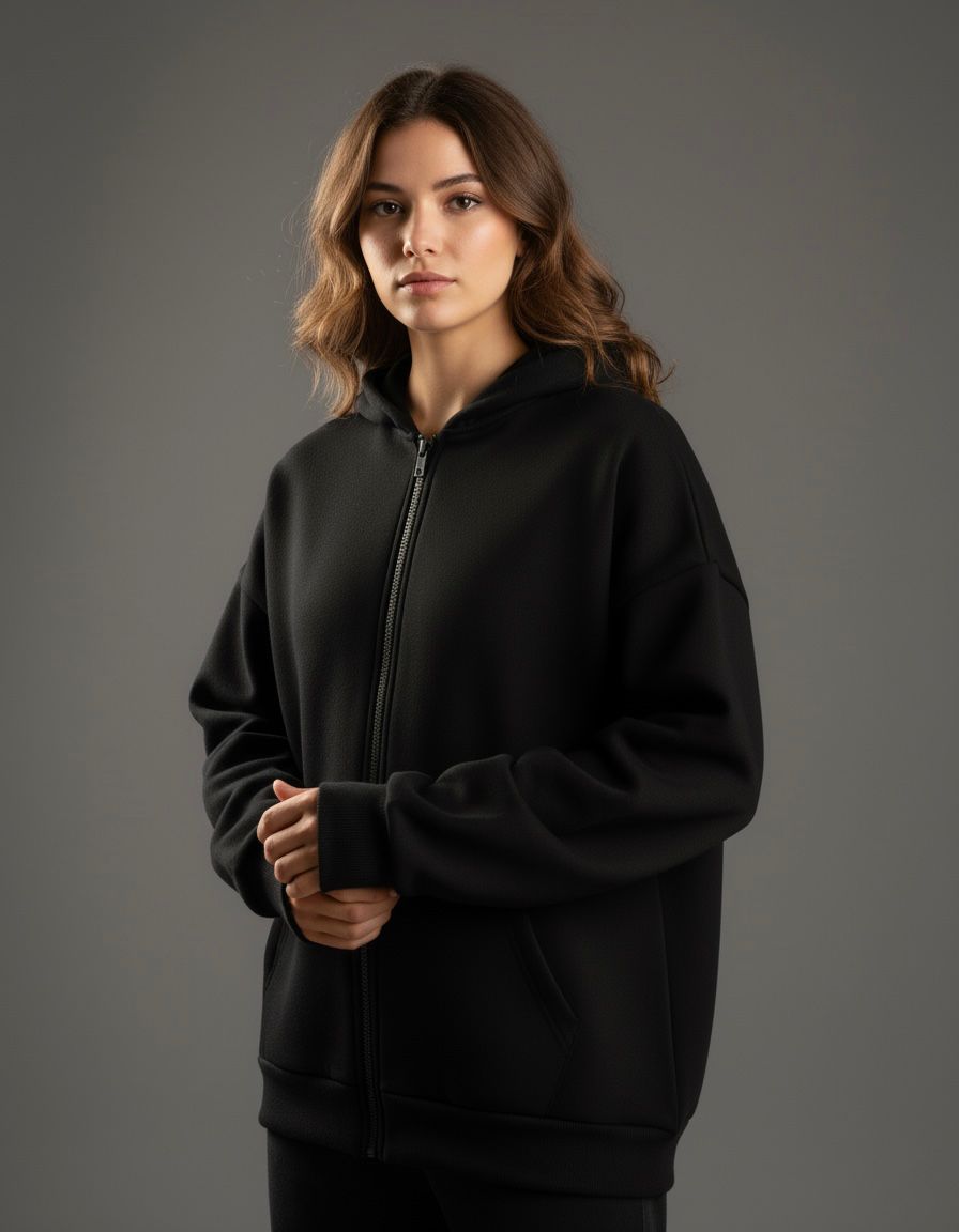 Full zipper boxy fit