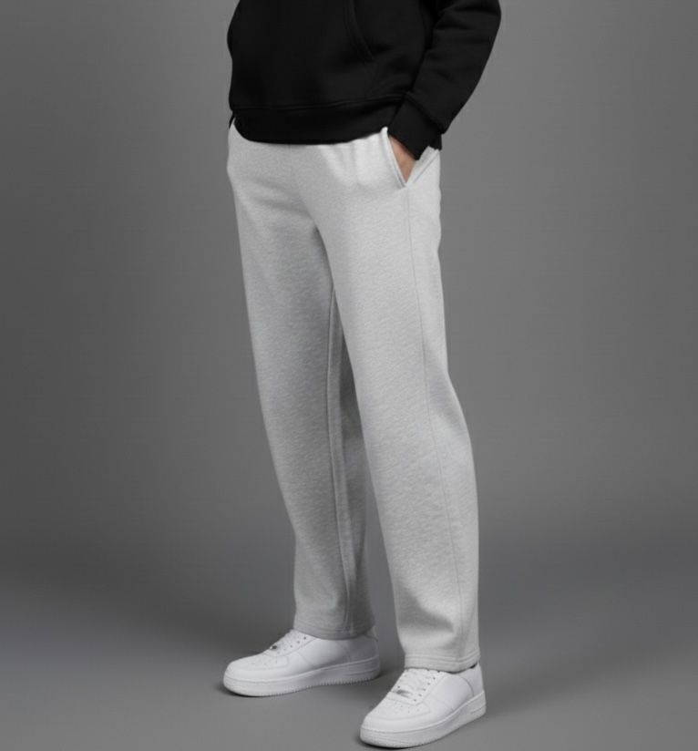 Light grey wide leg sweatpant